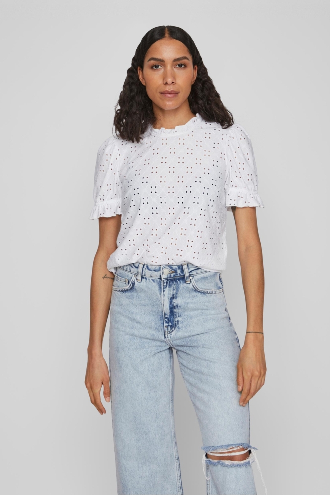 VIKAWA S/S FLOUNCE TOP/SU - NOOS 14070251 Optical Snow